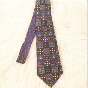 Tommy Hilfiger 100% silk blue tie